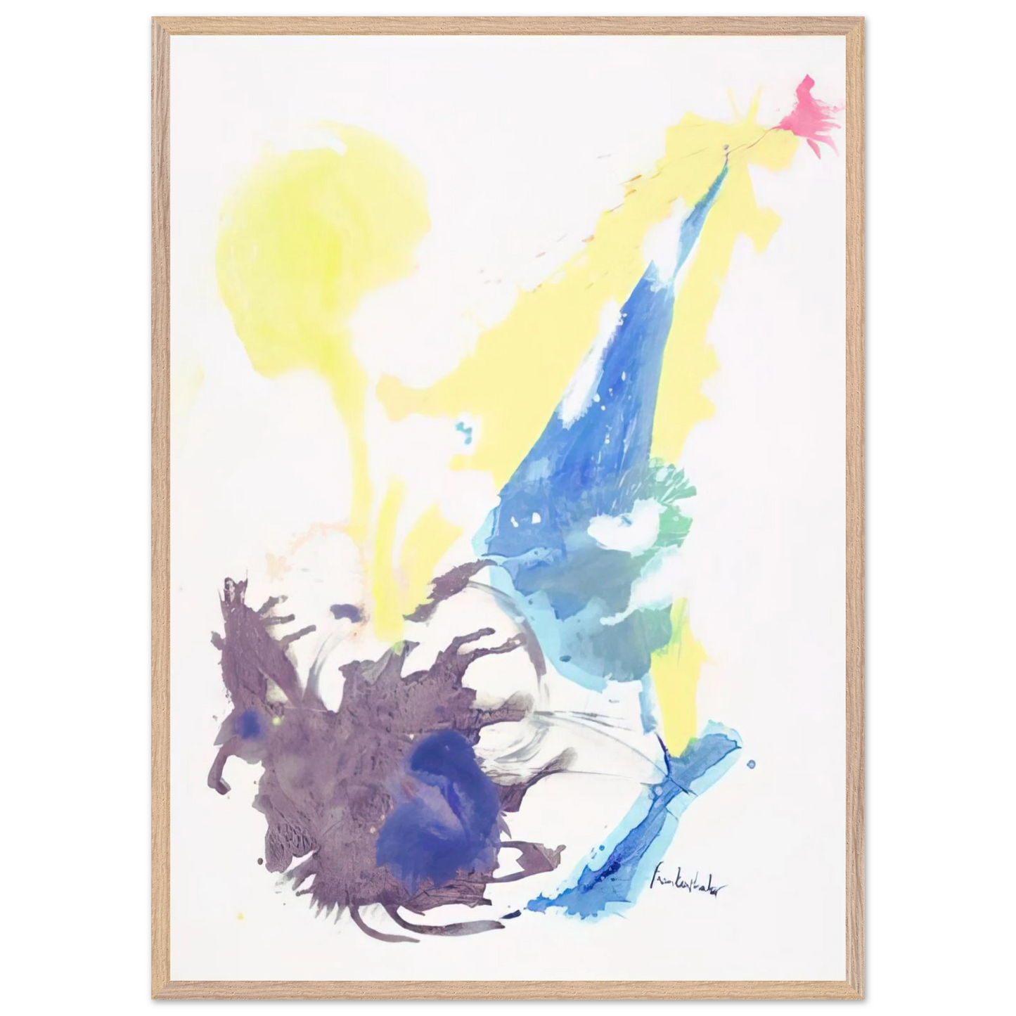 Helen Frankenthaler - Moving Day - 1961 Wall art - 20x25 cm / 8x10 inches - Premium Wooden Framed Poster With Fine Art Paper - Black frame