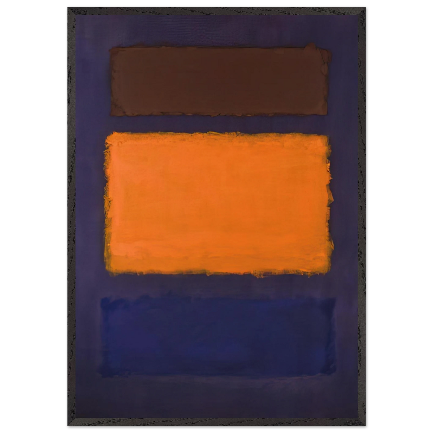 Brown Orange Blue on Maroon - c1963  United States - Mark Rothko Framed Art Print – Black Wooden Frame - Default Title - -Framed Art Print
