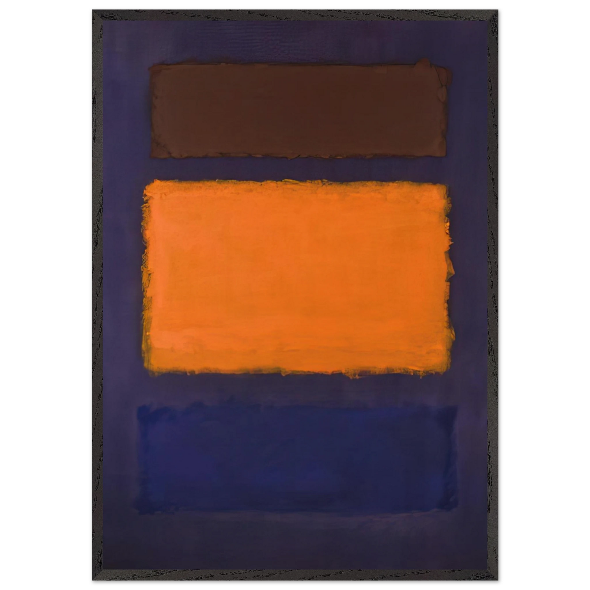 Brown Orange Blue on Maroon - c1963  United States - Mark Rothko Framed Art Print – Black Wooden Frame - Default Title - -Framed Art Print