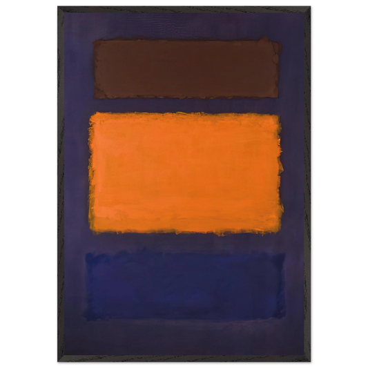 Brown Orange Blue on Maroon - c1963  United States - Mark Rothko Framed Art Print – Black Wooden Frame - Default Title - -Framed Art Print