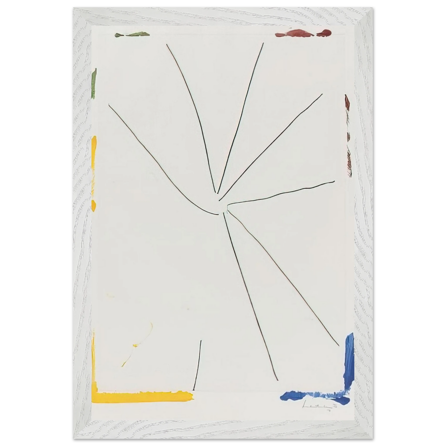 Helen Frankenthaler - Free Wheeling - 1971 Wall art - 20x25 cm / 8x10 Inches - Premium Wooden Framed Poster With Fine Art Paper - Black frame