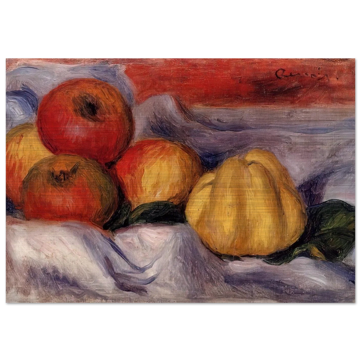 Still Life with Apples - Pierre-Auguste Renoir Brushed Aluminum Print - 70x100 cm / 28x40 inches | Pierre-Auguste Renoir Aluminum Print | Pierre-Auguste Renoir Prints