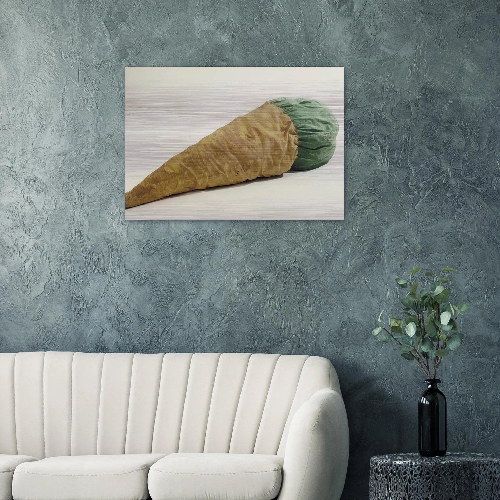 FLOOR CONE 1962 - Claes Oldenburg Brushed Aluminum Print - 70x100 cm / 28x40 inches | Claes Oldenburg Aluminum Print | Claes Oldenburg Prints