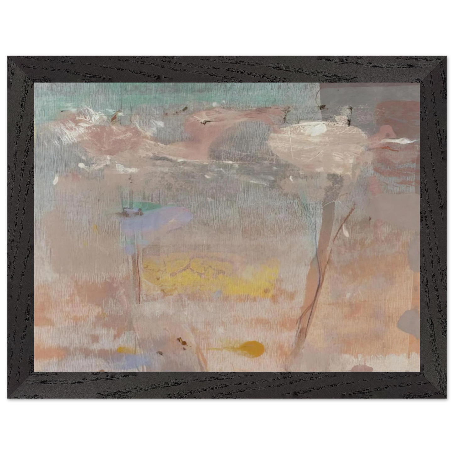 Helen Frankenthaler - Monotype I - 1981 Wall art - 45x60 cm / 18x24 inches - Premium Wooden Framed Poster With Fine Art Paper - Wood frame