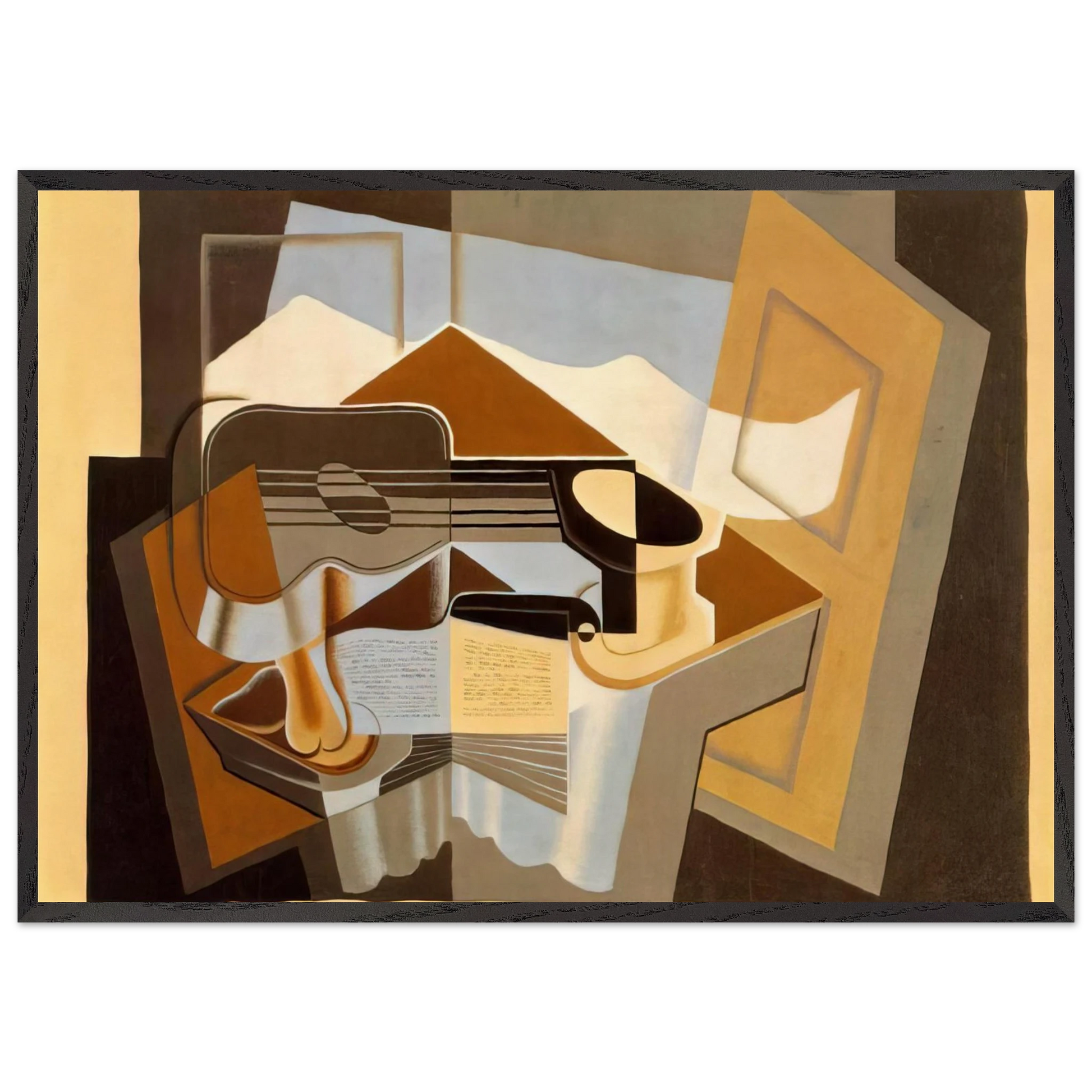 THE MOUNTAIN LE CANIGOU 1921 - Juan Gris Framed Art Print – Black Wooden Frame - Default Title - -Framed Art Print