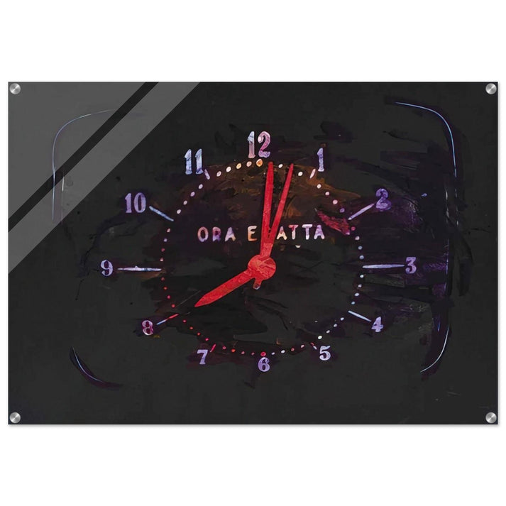 The Exact Time - 1973 - Mario Schifano Acrylic Print - 70x100 cm / 28x40″ inches | Mario Schifano Wall Art | Mario Schifano Prints