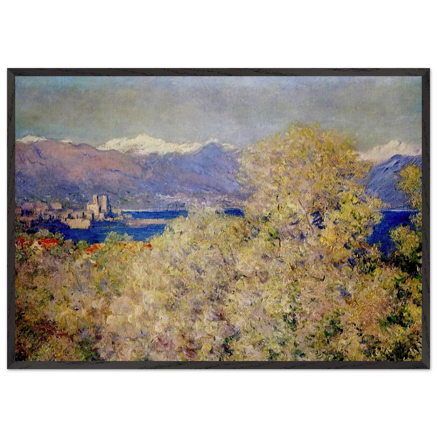 Antibes - View of the Salis Gardens - claude monet Framed Art Print – Black Wooden Frame - Default Title - -Framed Art Print