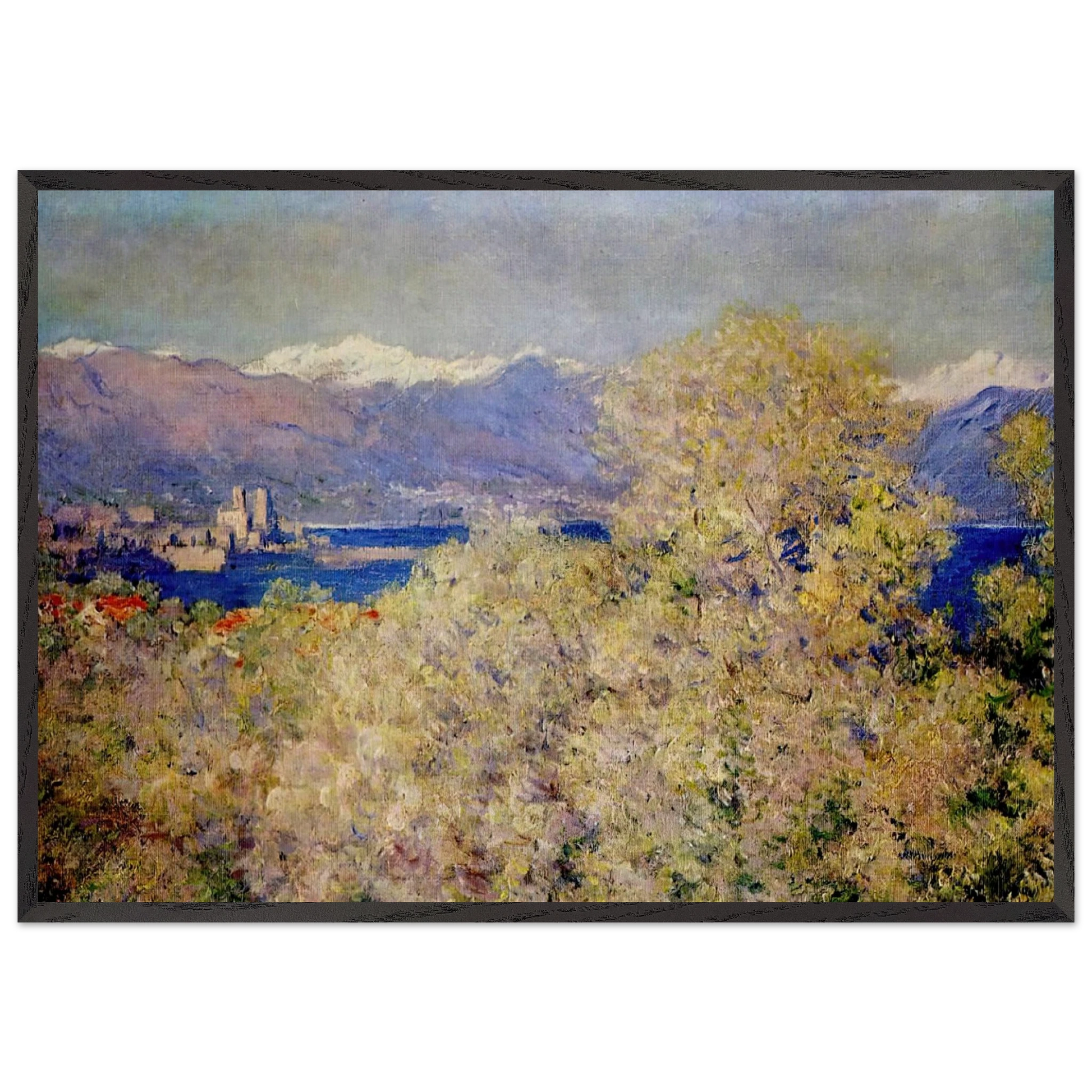 Antibes - View of the Salis Gardens - claude monet Framed Art Print – Black Wooden Frame - Default Title - -Framed Art Print