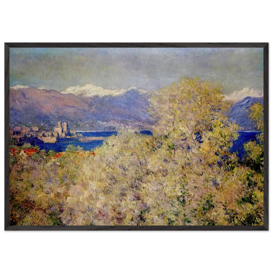 Antibes - View of the Salis Gardens - claude monet Framed Art Print – Black Wooden Frame - Default Title - -Framed Art Print