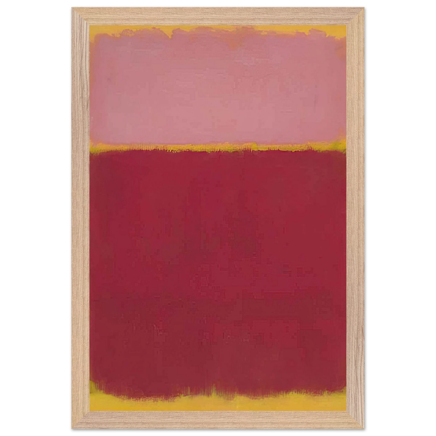 Mark Rothko - Untitled No. 17 - 1961 Wall Art - 60x80 cm / 24x32 inches - Premium Wooden Framed Poster With Fine Art Paper - Black frame