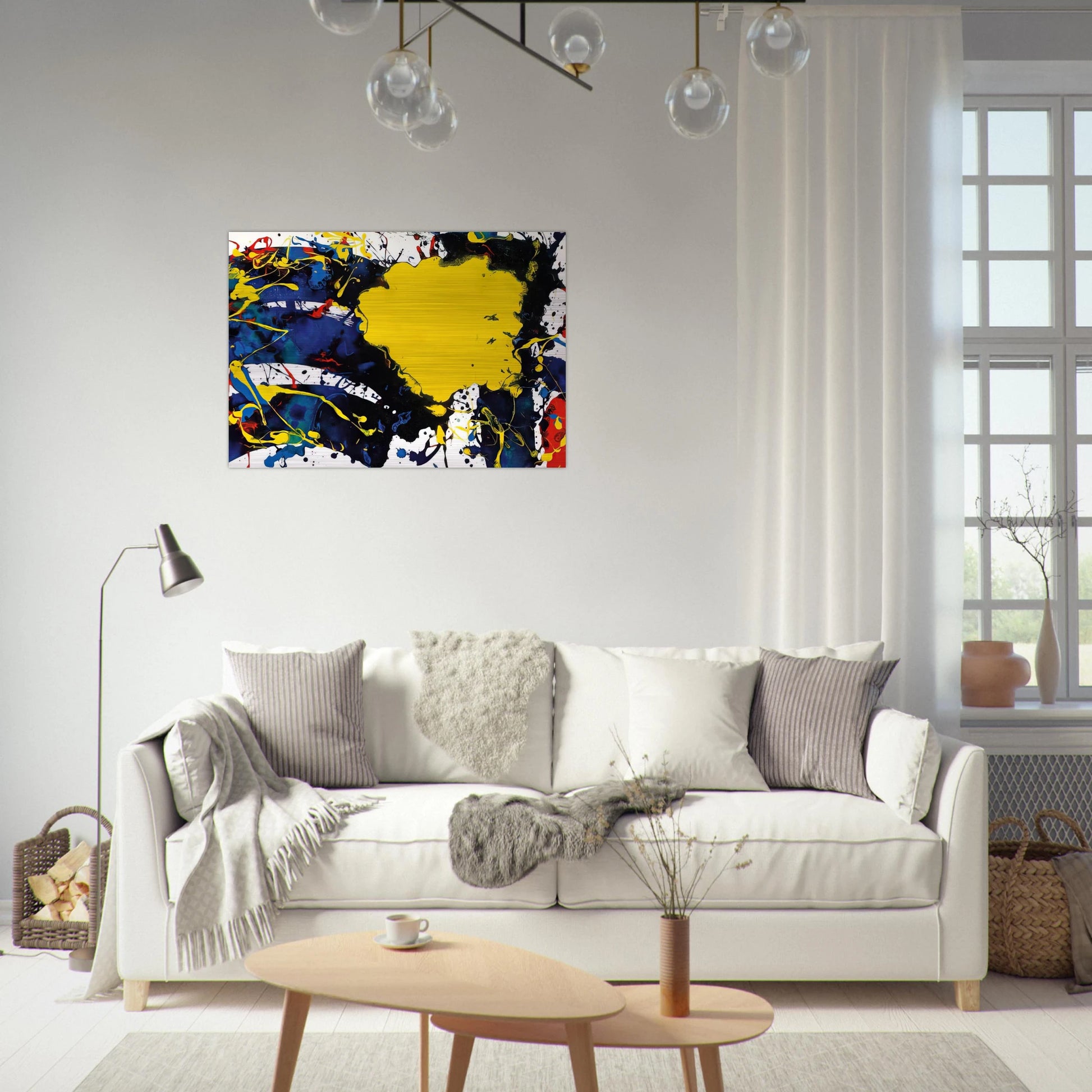 Untitled  SFP94-135  SFF 1805  - Sam Francis Brushed Aluminum Print - 70x100 cm / 28x40 inches | Sam Francis Aluminum Print | Sam Francis Prints