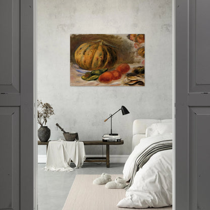 Melon and Tomatos - Pierre-Auguste Renoir Brushed Aluminum Print - 70x100 cm / 28x40 inches | Pierre-Auguste Renoir Aluminum Print | Pierre-Auguste Renoir Prints