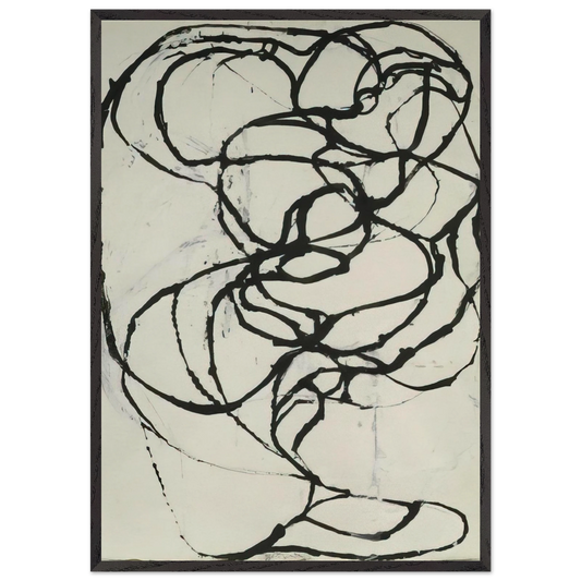Eagles Mere Set 5 - 1997 - Brice Marden Framed Art Print – Black Wooden Frame - Default Title - -Framed Art Print