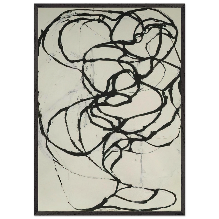 Eagles Mere Set 5 - 1997 - Brice Marden 70x100 cm / 28x40 inches Framed Art Print – Black Wooden Frame
