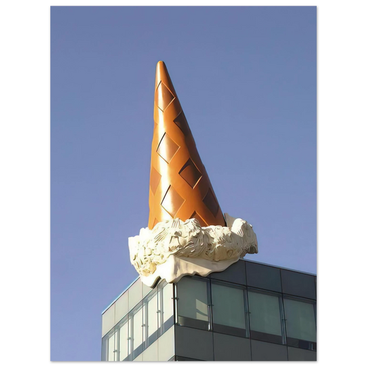 Claes Oldenburg - DROPPED CONE COLLABORATION WITH VAN BRUGGEN 2001 Fine Art Poster - Default Title