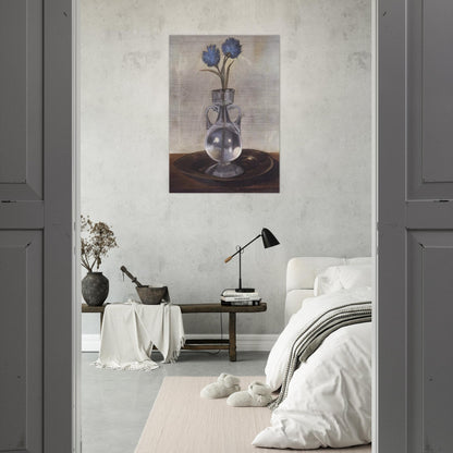 THE VASE OF CORNFLOWERS - Salvador Dali Brushed Aluminum Print - 70x100 cm / 28x40 inches | Salvador Dali Aluminum Print | Salvador Dali Prints