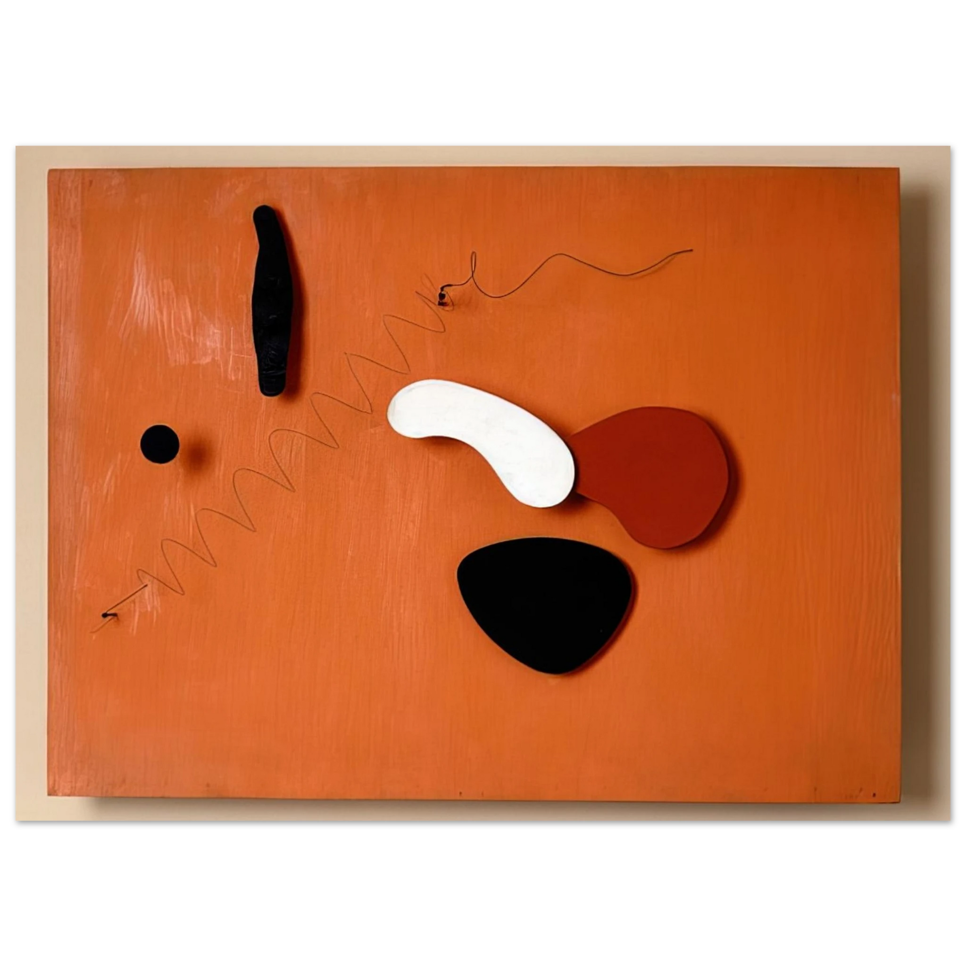 Alexander Calder - THE ORANGE PANEL 1936 Fine Art Poster - 75x100 cm / 30x40 inches