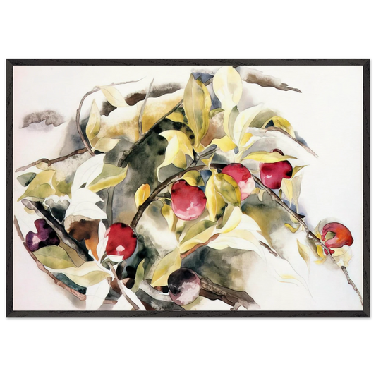 Plums - 1925 - Charles Demuth Framed Art Print – Black Wooden Frame - Default Title - -Framed Art Print