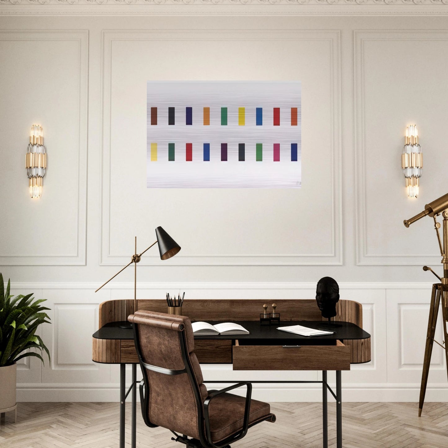 18 Colors  Cincinnati  - Ellsworth Kelly Brushed Aluminum Print - 70x100 cm / 28x40 inches | Ellsworth Kelly Aluminum Print | Ellsworth Kelly Prints