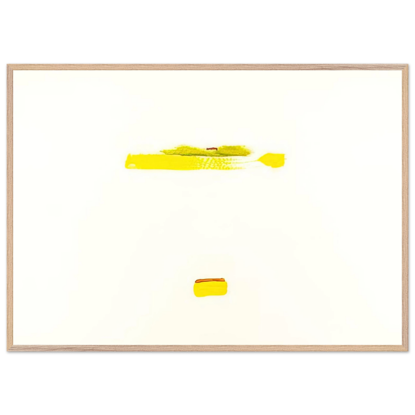 Helen Frankenthaler - New York III - 1972 Wall art - A2 (42 x 59.4  cm) - Premium Wooden Framed Poster With Fine Art Paper - White frame
