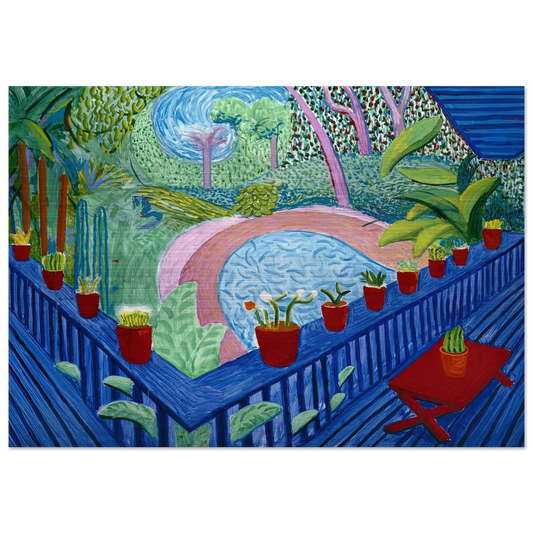 David Hockney - David Hockney Brushed Aluminum Print - 70x100 cm / 28x40 inches | David Hockney Aluminum Print | David Hockney Prints