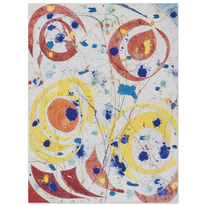 Sam Francis - Untitled  monotype with woodcut   75x100 cm / 30x40inches Fine Art Poster