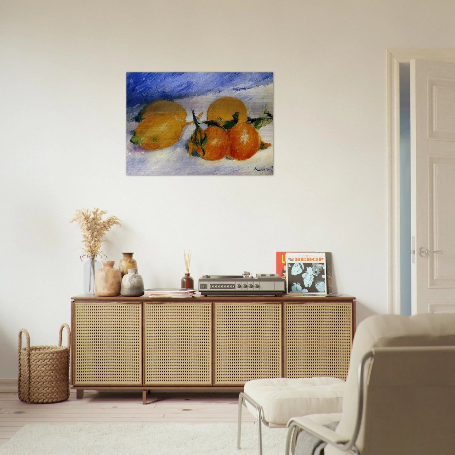 Still Life with Lemons and Oranges - Pierre-Auguste Renoir Brushed Aluminum Print - 70x100 cm / 28x40 inches | Pierre-Auguste Renoir Aluminum Print | Pierre-Auguste Renoir Prints