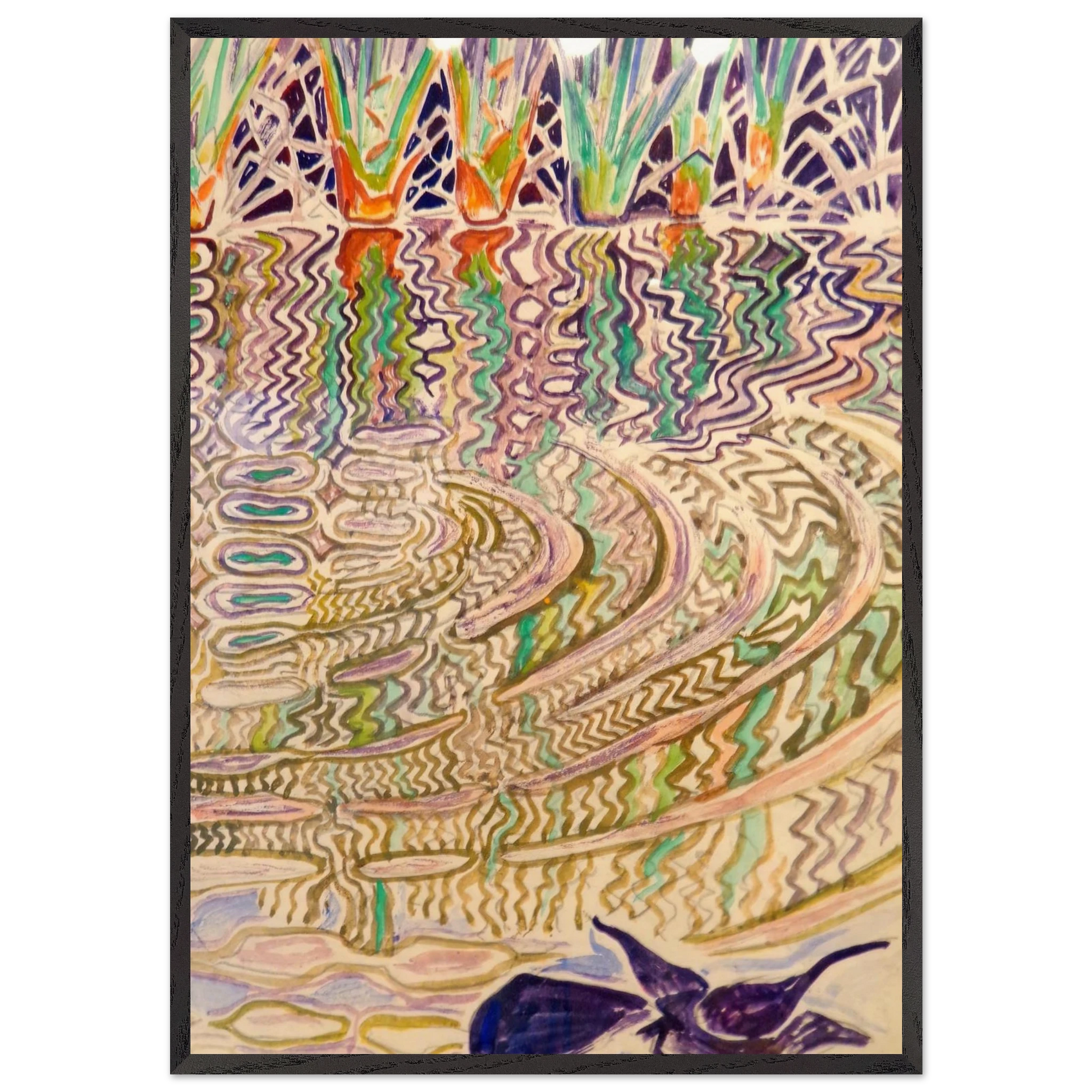 Walter Anderson N13 - Walter Inglis Anderson Framed Art Print – Black Wooden Frame - Default Title - -Framed Art Print