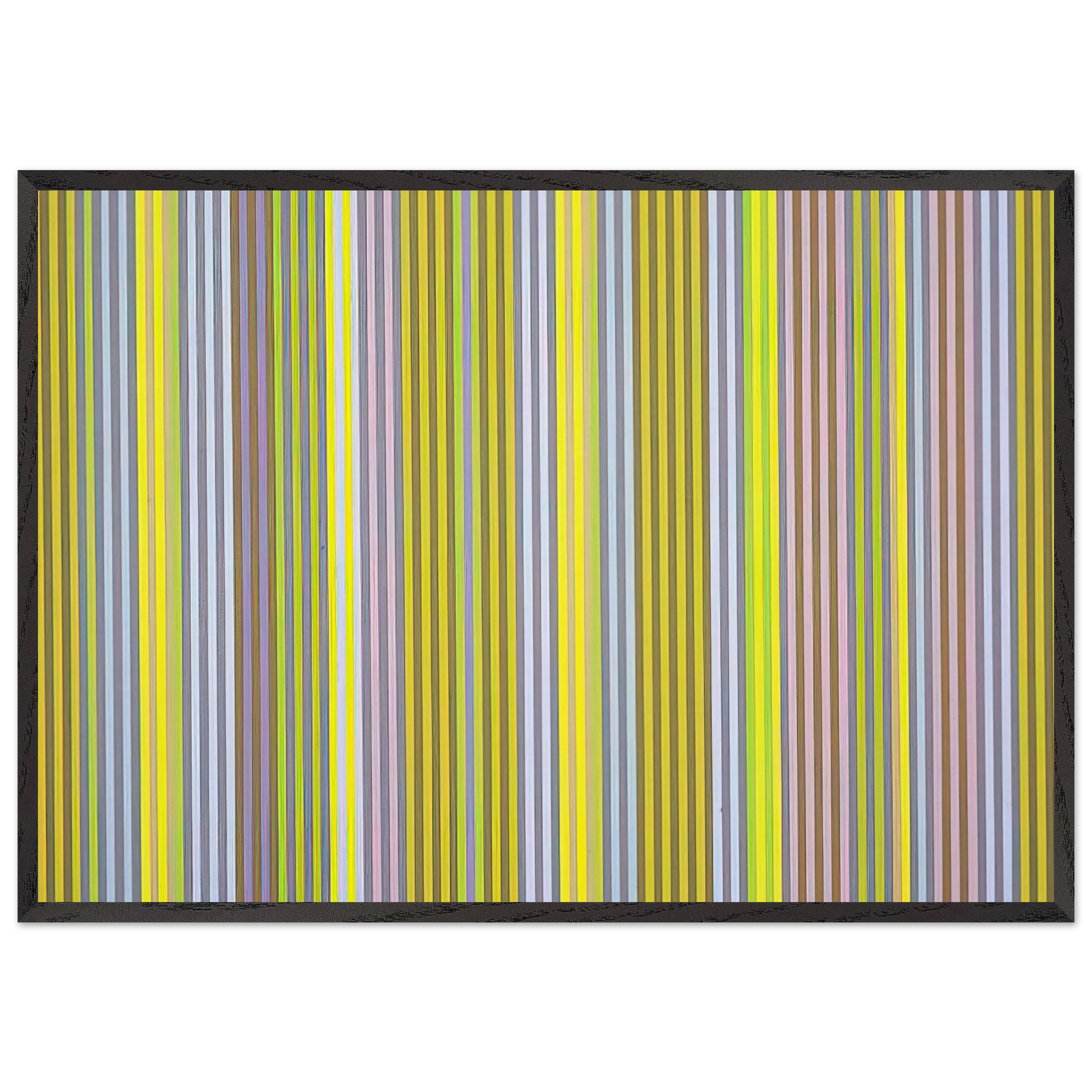 Black Popcorn - 1969 - Gene Davis Framed Art Print – Black Wooden Frame - Default Title - -Framed Art Print