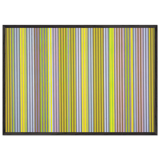 Black Popcorn - 1969 - Gene Davis 70x100 cm / 28x40 inches Framed Art Print – Black Wooden Frame