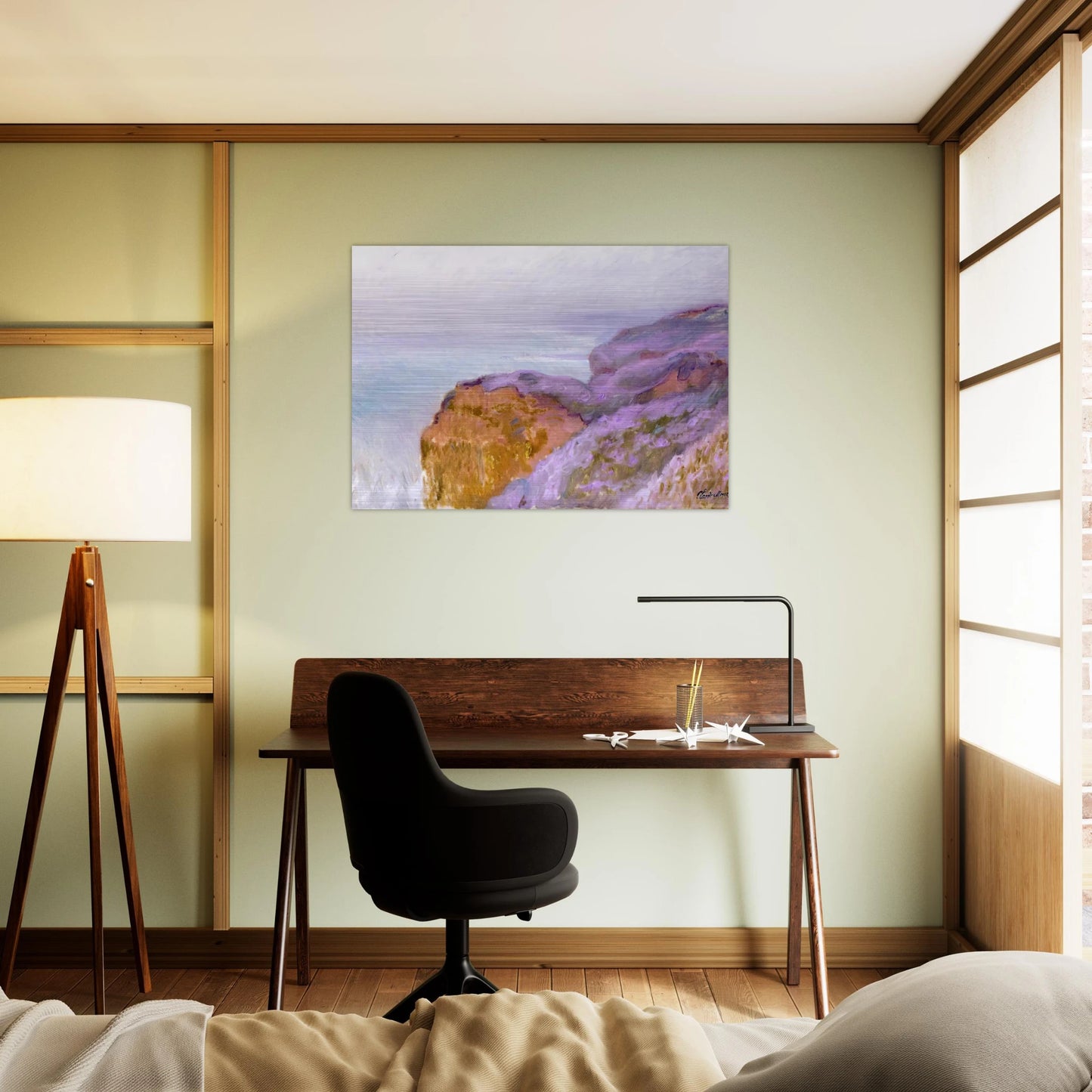 At Val Saint-Nicolas, near Dieppe - claude monet Brushed Aluminum Print - 70x100 cm / 28x40 inches | claude monet Aluminum Print | claude monet Prints