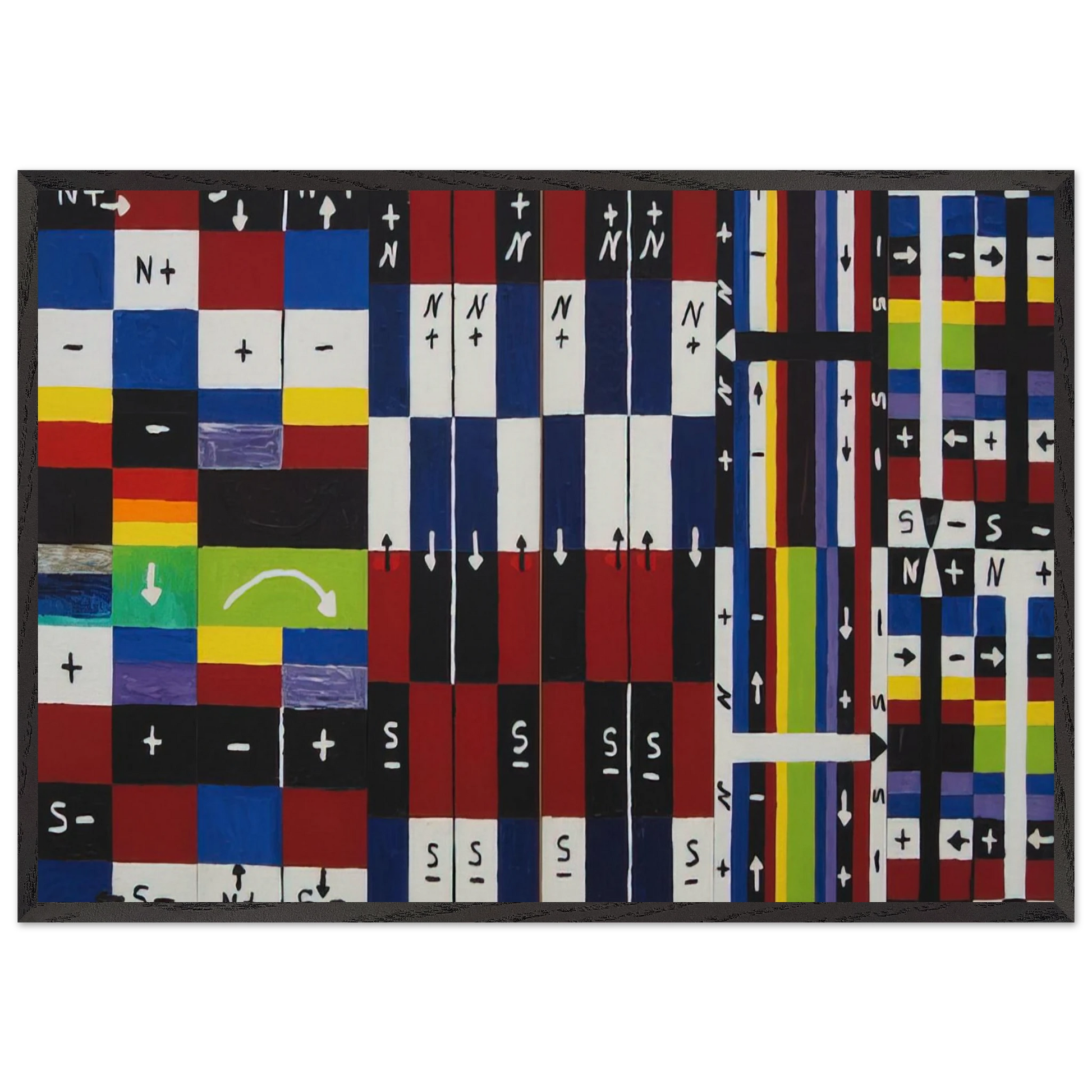 A World in Itself - 1961 - Alfred Jensen Framed Art Print – Black Wooden Frame - Default Title - -Framed Art Print