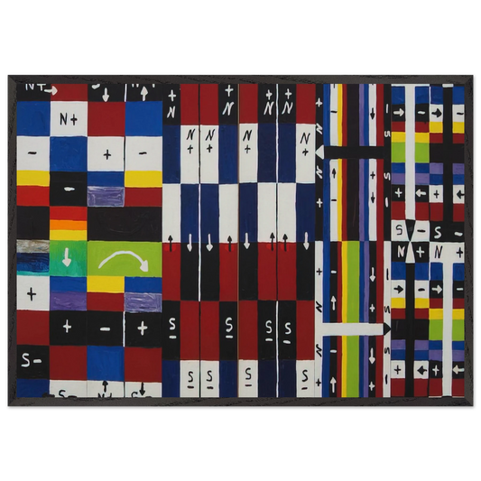 A World in Itself - 1961 - Alfred Jensen Framed Art Print – Black Wooden Frame - Default Title - -Framed Art Print