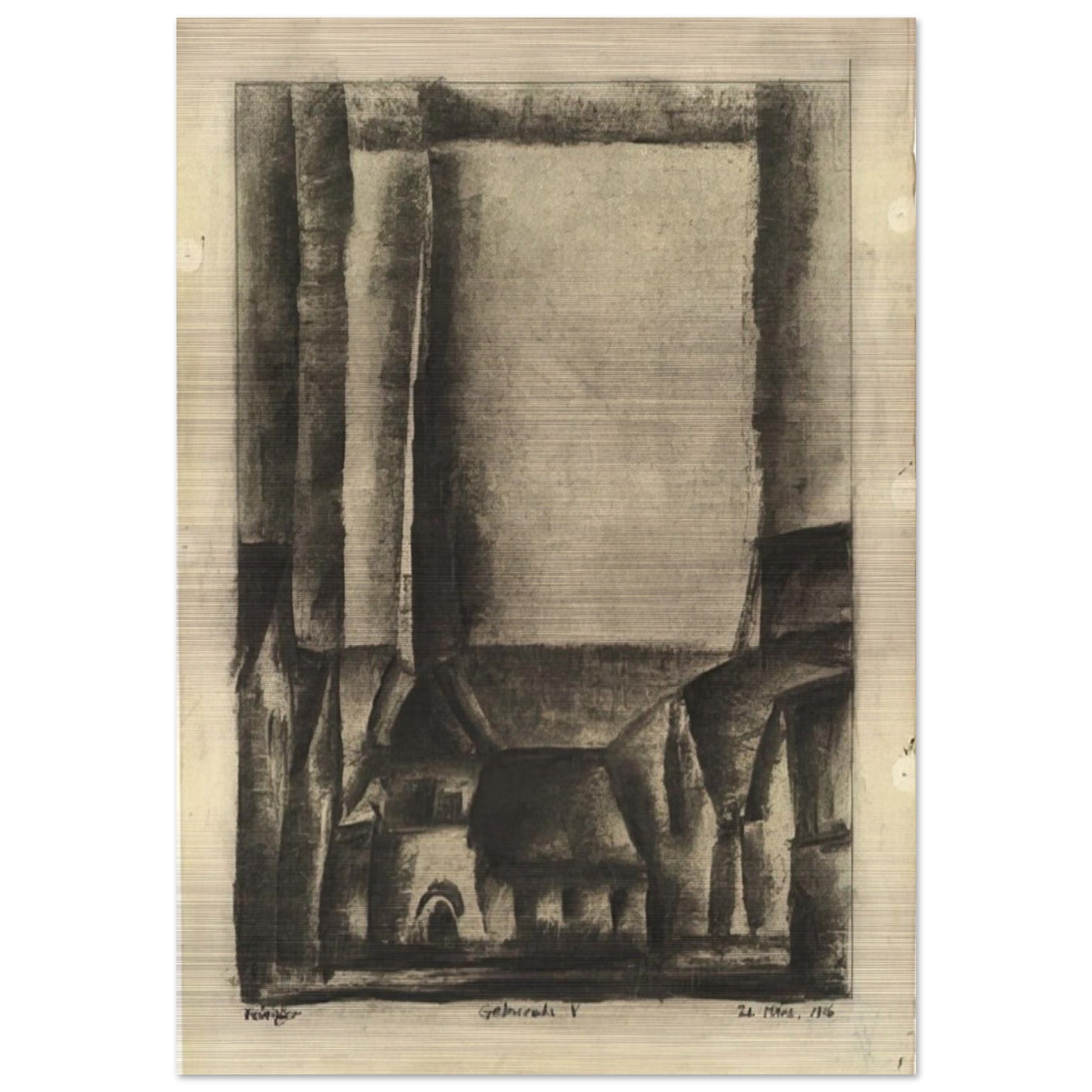 GELMERODA V 1916 - Lyonel Feininger Brushed Aluminum Print - 70x100 cm / 28x40 inches | Lyonel Feininger Aluminum Print | Lyonel Feininger Prints