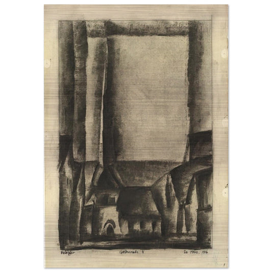 GELMERODA V 1916 - Lyonel Feininger Brushed Aluminum Print - 70x100 cm / 28x40 inches | Lyonel Feininger Aluminum Print | Lyonel Feininger Prints