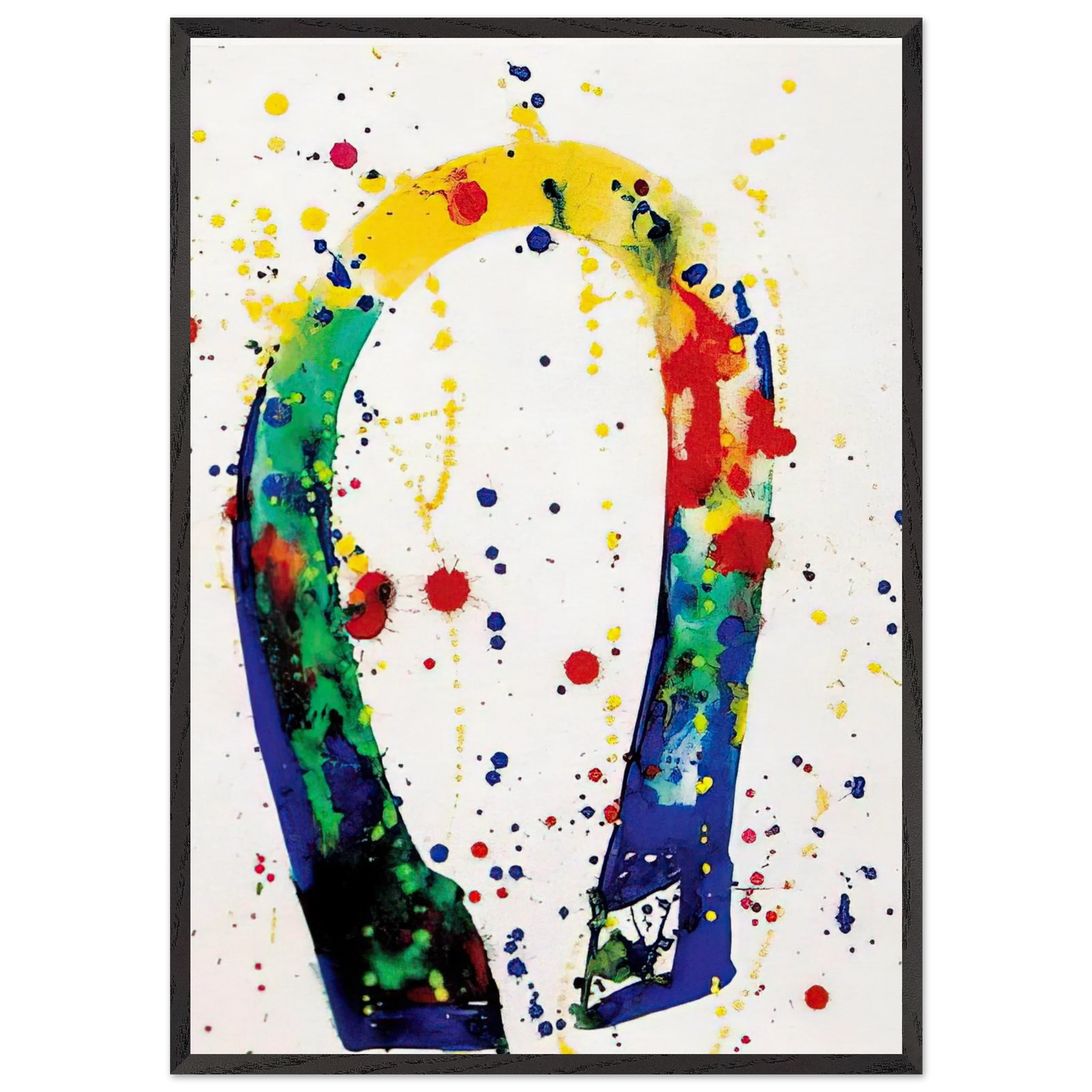 Sculpture Drawing Toyko  SF65-018  - Sam Francis Framed Art Print – Black Wooden Frame - Default Title - -Framed Art Print