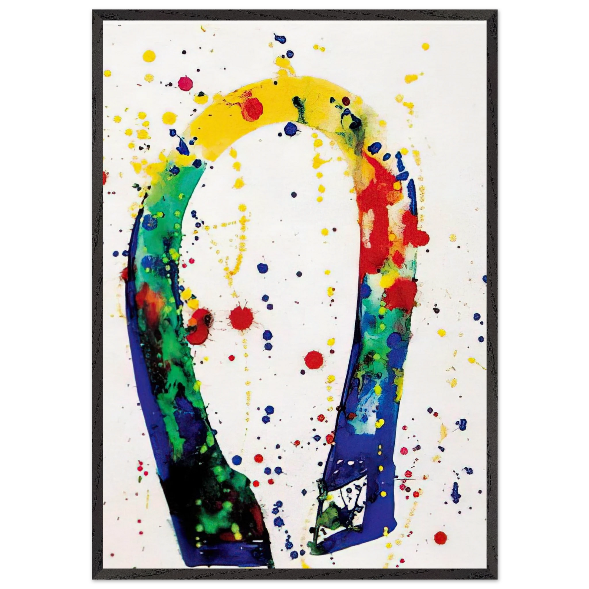 Sculpture Drawing Toyko  SF65-018  - Sam Francis Framed Art Print – Black Wooden Frame - Default Title - -Framed Art Print