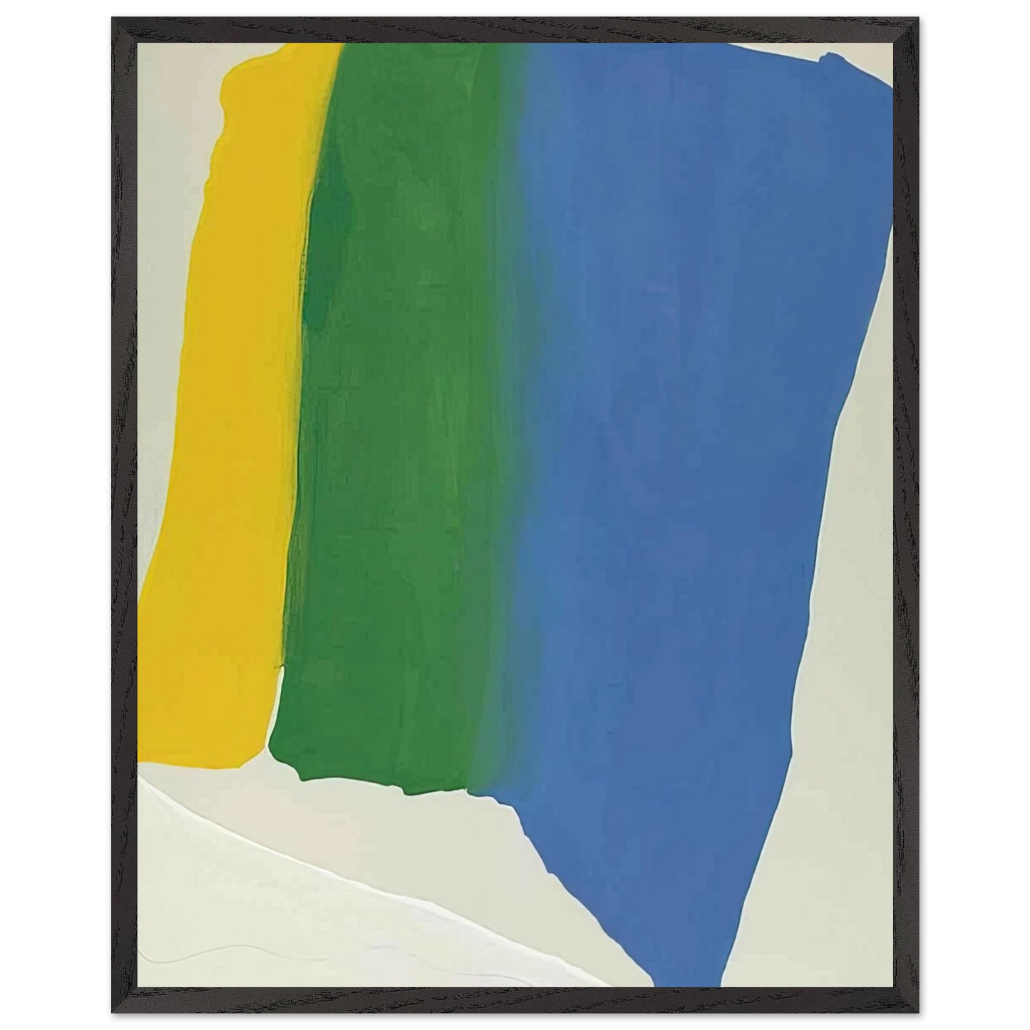 Helen Frankenthaler - Summer Insignia - 1969 Wall art - 13x18 cm / 5x7 inches - Premium Wooden Framed Poster With Fine Art Paper - White frame