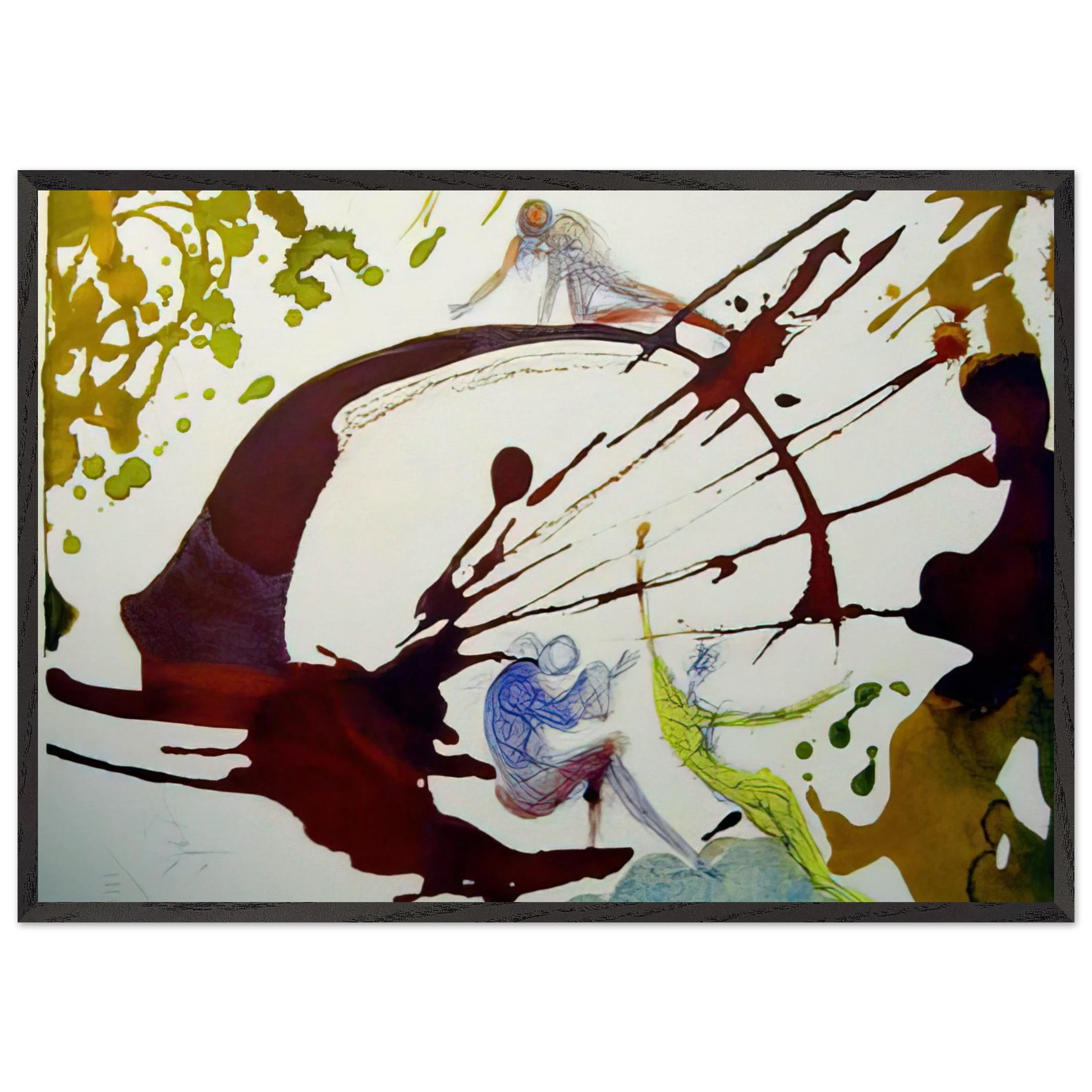 IN PRINCIPIODEUS CREAVIT 1964 - Salvador Dali Framed Art Print – Black Wooden Frame - Default Title - -Framed Art Print