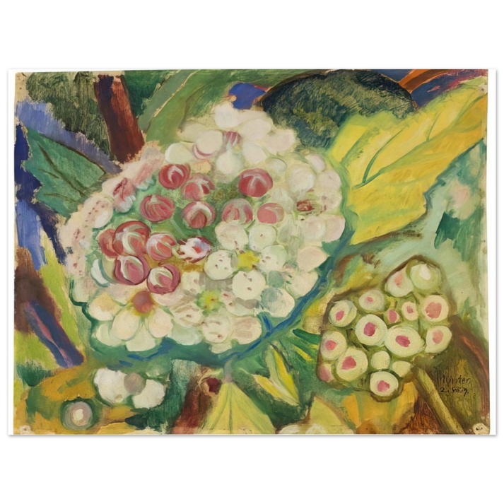 Gabriele Munter - VOM WEISSEN BUSCH 1919  75x100 cm / 30x40inches Fine Art Poster
