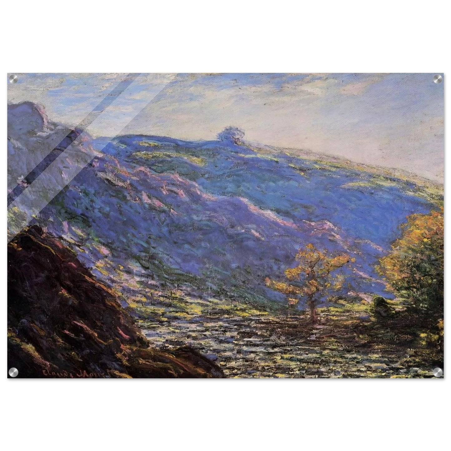 The Old Tree, Sunlight on the Petit Cruese - claude monet Acrylic Print - 70x100 cm / 28x40″ inches | claude monet Wall Art | claude monet Prints