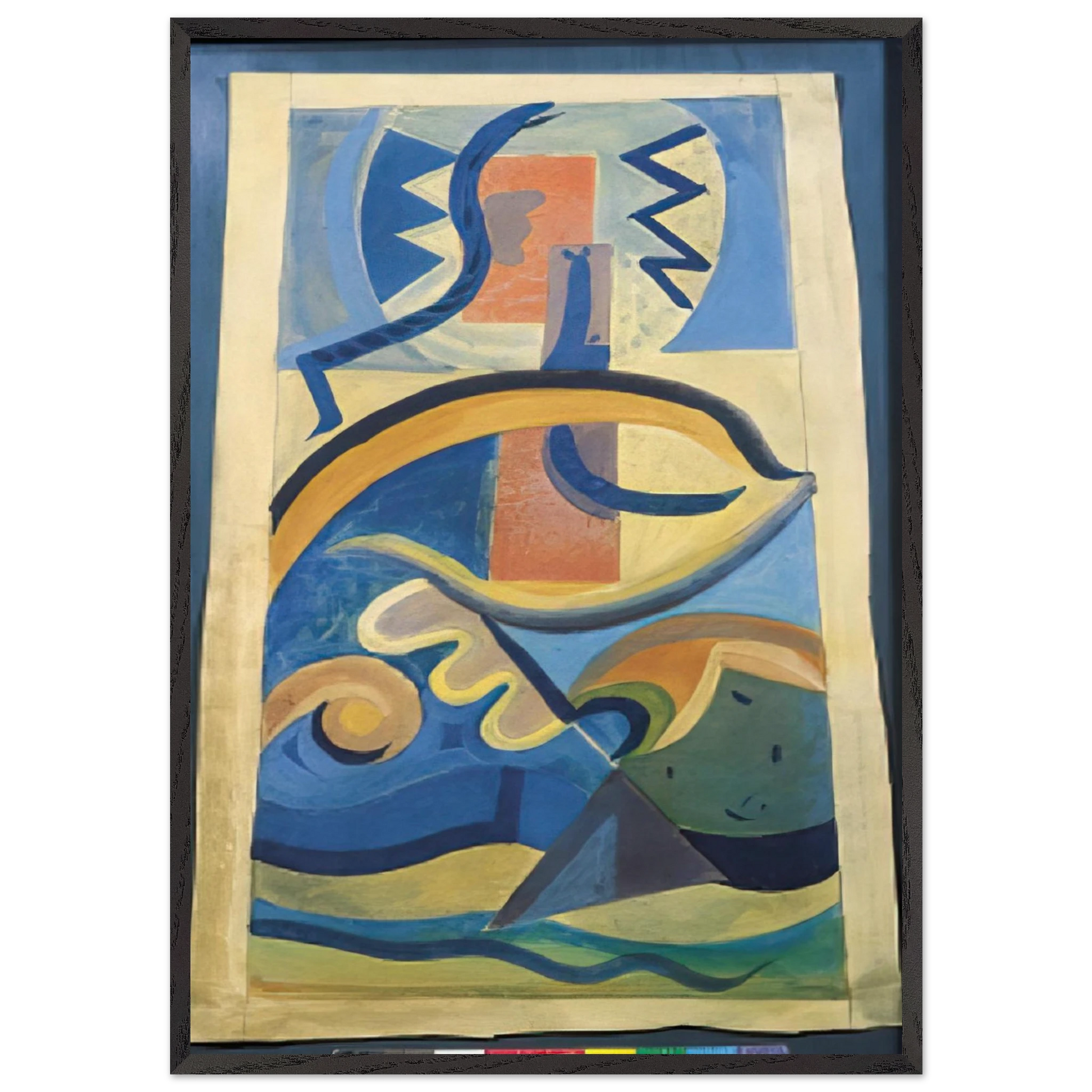 Untitled - Abstract Art Dada - Julius Evola Framed Art Print – Black Wooden Frame - Default Title - -Framed Art Print