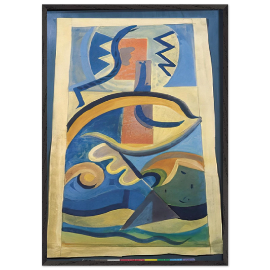 Untitled - Abstract Art Dada - Julius Evola Framed Art Print – Black Wooden Frame - Default Title - -Framed Art Print