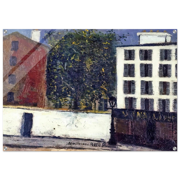 MONTMARTRE STREET - Maurice Utrillo Acrylic Print - 70x100 cm / 28x40″ inches