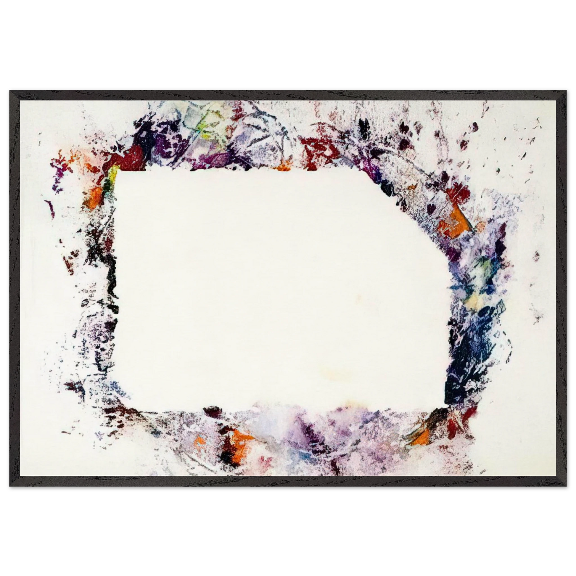 Untitled  SF218S  - Sam Francis Framed Art Print – Black Wooden Frame - Default Title - -Framed Art Print