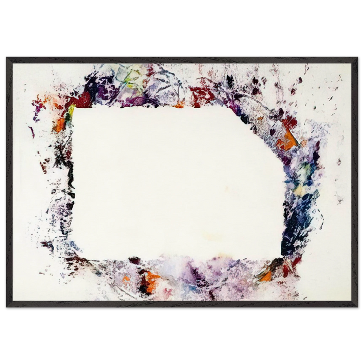 Untitled  SF218S  - Sam Francis 70x100 cm / 28x40 inches Framed Art Print – Black Wooden Frame