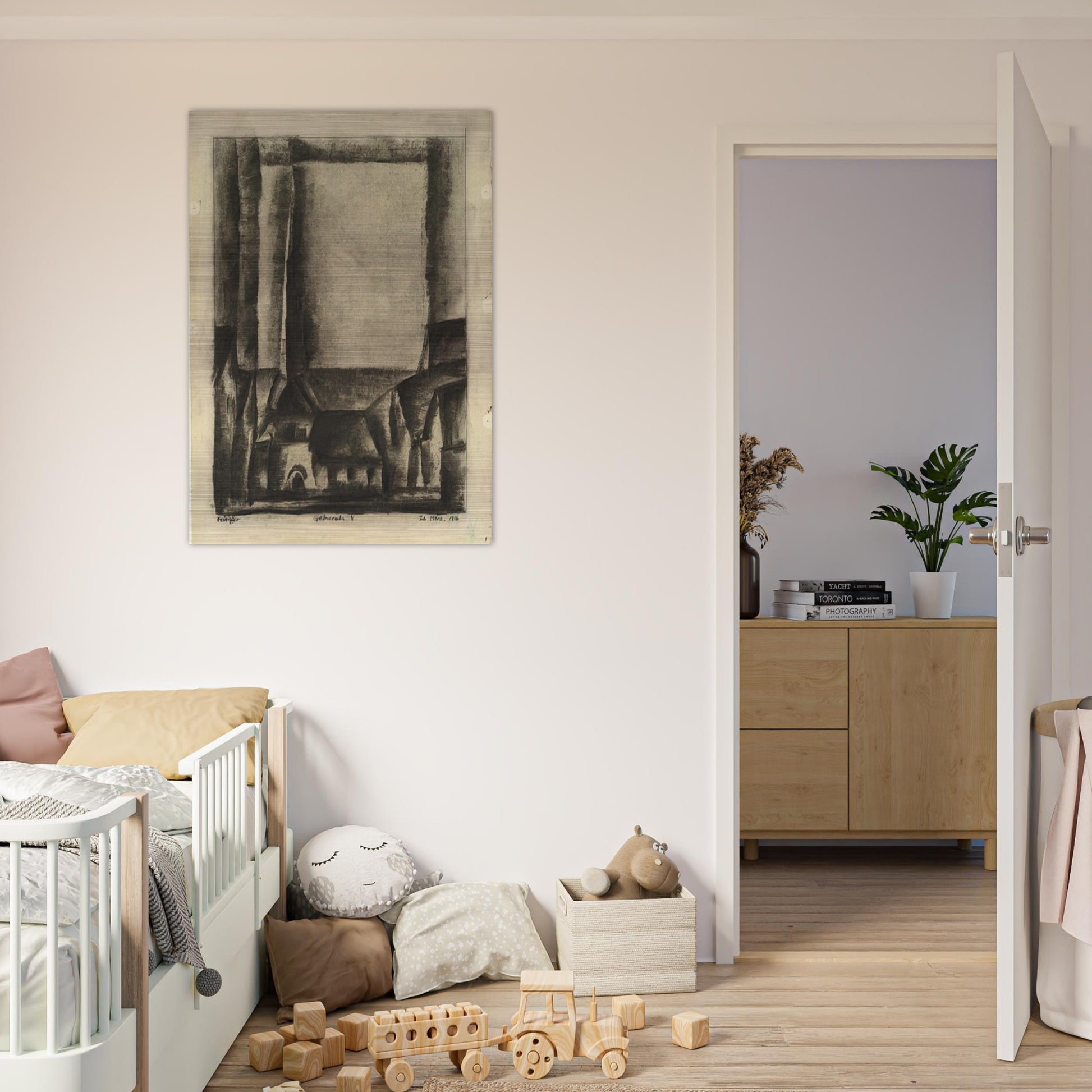 GELMERODA V 1916 - Lyonel Feininger Brushed Aluminum Print - 70x100 cm / 28x40 inches | Lyonel Feininger Aluminum Print | Lyonel Feininger Prints