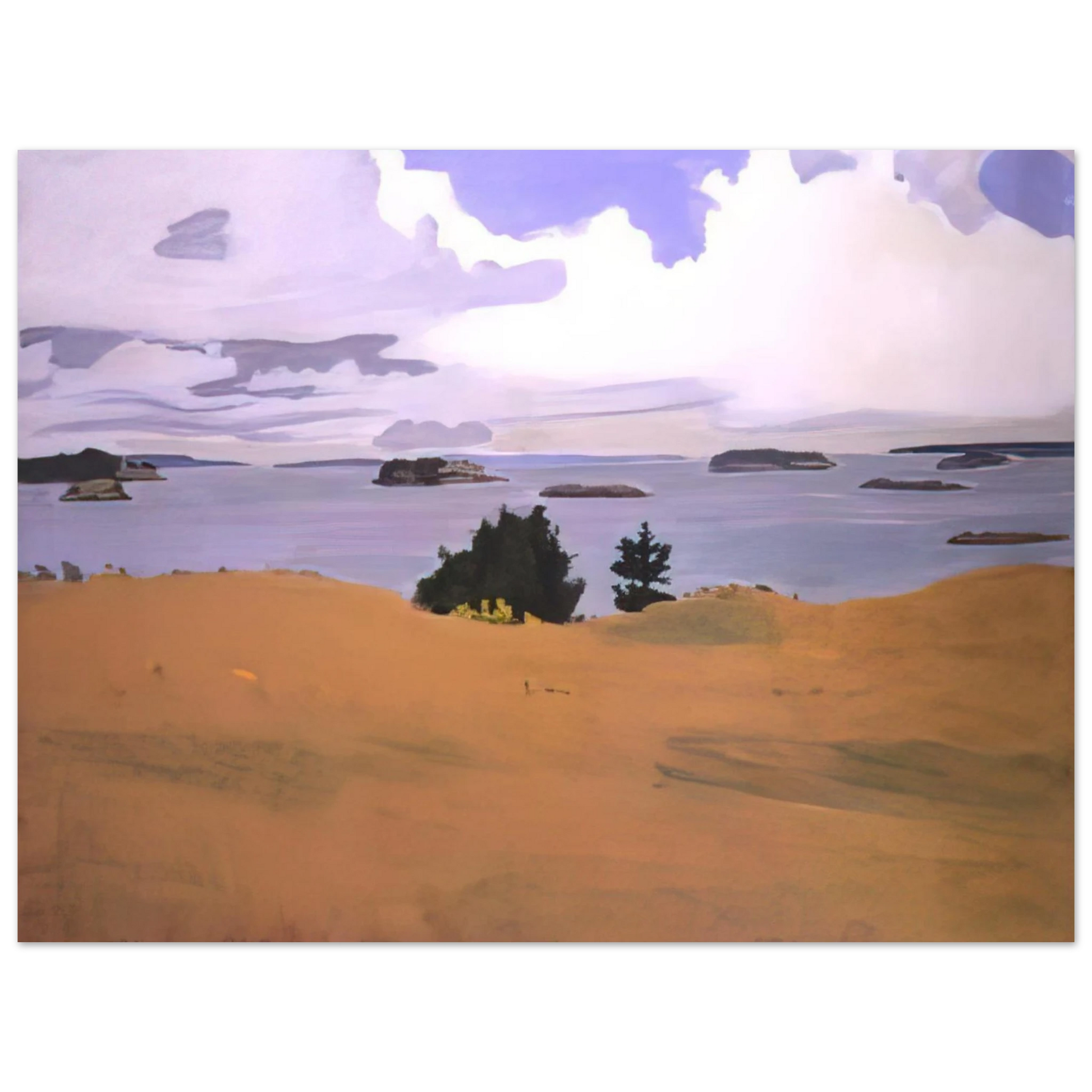 Fairfield Porter - PENOBSCOT BAY WITH YELLOW FIELD 1968 Fine Art Poster - Default Title