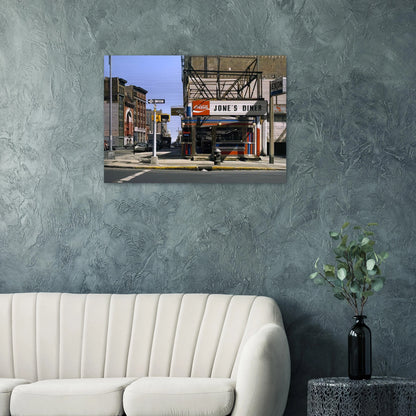 JONES DINER 1979 - Richard Estes Brushed Aluminum Print - 70x100 cm / 28x40 inches | Richard Estes Aluminum Print | Richard Estes Prints