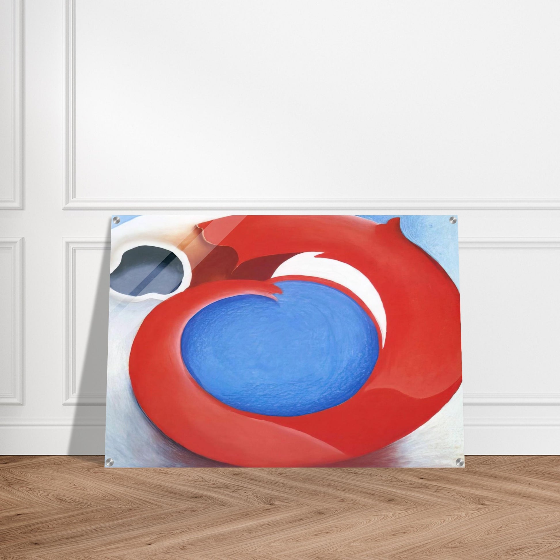 Goat's Horn With Red - Georgia O'Keeffe Acrylic Print - 70x100 cm / 28x40″ inches | Georgia O'Keeffe Wall Art | Georgia O'Keeffe Prints
